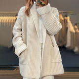 Zelina | Elegant Cashmere Cardigan with Front Pockets