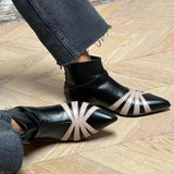 Gloria | Pointed-Toe Geometric Ankle Boots