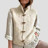 Nadine | Elegant Sleeveless Knit Cardigan with Toggle Buttons