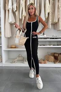Nadine | Ribbed Knit Midi Dress with Feminine Silhouette