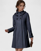 Chloe | Elegant Hooded Long Coat for Women