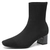 Yara | Fashionable Knitted Heeled Ankle Boots