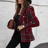 Daria | Double-Breasted Plaid Blazer for Women