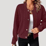Paloma | Elegant Cable-Knit Button-Front Cardigan