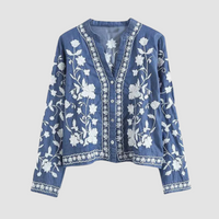 Lavinia | Bohemian Floral Embroidered Cardigan