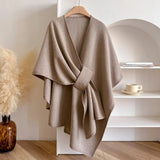 Sienna | Women's Wrap Coat with Draped Shawl Collar & Tie Waist