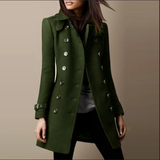 Florence | Double-Breasted Trench Coat with Adjustable Sleeve Tabs