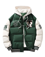 Blaire | Men's Hooded Puffer Jacket with Varsity Details
