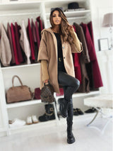 Helena | Elegant Hooded Coat with Waist Belt