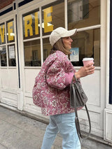 Fiona | Colorful Floral Print Spring Jacket