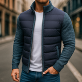 Daniel | Hybrid Winter Jacket with Knit Sleeves and Collar