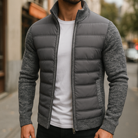 Daniel | Hybrid Winter Jacket with Knit Sleeves and Collar