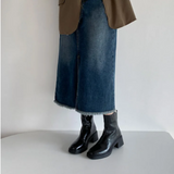 Aria | Women’s Black Ankle Boots with Chunky Block Heel