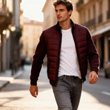 Denzel | Lightweight Quilted Jacket with Knitted Sleeves
