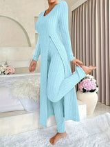 Bella | Casual Knit Dress with Side Slit and Leggings Set