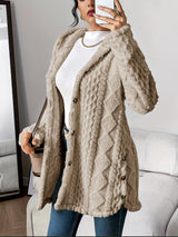 Nora | Cozy Cable-Knit Cardigan with Hood