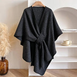 Sienna | Women's Wrap Coat with Draped Shawl Collar & Tie Waist