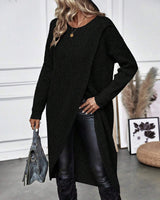 Elowen | Women's Sweater Dress with Asymmetric Wrap Front