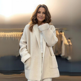 Zelina | Elegant Cashmere Cardigan with Front Pockets