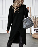 Elowen | Women's Sweater Dress with Asymmetric Wrap Front