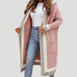 Sasha | Longline Knit Cardigan with Stripe Detail