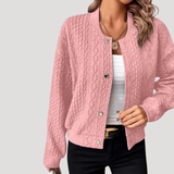 Paloma | Elegant Cable-Knit Button-Front Cardigan