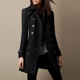 Florence | Double-Breasted Trench Coat with Adjustable Sleeve Tabs