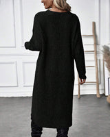 Elowen | Women's Sweater Dress with Asymmetric Wrap Front