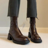 Aria | Women’s Black Ankle Boots with Chunky Block Heel