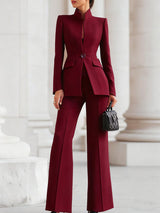 Isabella | Women's Tailored Blazer &amp; Flared Trousers Set