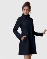 Chloe | Elegant Hooded Long Coat for Women