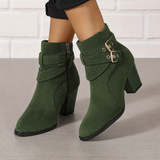 Winona | Women's Bow Detail Block Heel Ankle Boots
