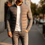 Denzel | Lightweight Quilted Jacket with Knitted Sleeves