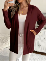 Amelia | Women's Relaxed Open Front Knit Cardigan