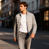 Denzel | Lightweight Quilted Jacket with Knitted Sleeves