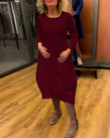 Quinn | Long Solid-Color Knit Dress