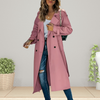 Lucille | Women's Classic Double-Breasted Trench Coat with Turn-Down Collar