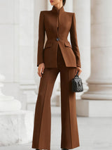 Isabella | Women's Tailored Blazer &amp; Flared Trousers Set