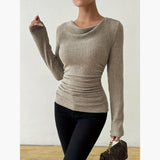 Nell | Women's Ribbed Boat-Neck Knit Sweater