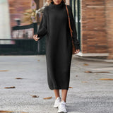 Juliette | Soft Knitted Turtleneck Midi Dress