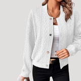 Paloma | Elegant Cable-Knit Button-Front Cardigan