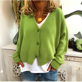 Claire | Women's Relaxed Cardigan with Flattering V-Neck & Button Front