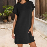 Lydia | Textured Knit T-Shirt Dress