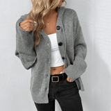 Freya | Chunky Knit Button-Down Cardigan for Women