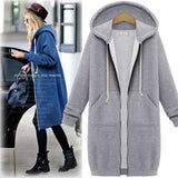 Hadley | Casual Longline Hooded Cardigan with Zip Closure