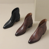Elara | Women's Ankle Boots with Sleek Pointed Toe & Low Block Heel