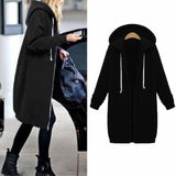 Hadley | Casual Longline Hooded Cardigan with Zip Closure
