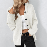 Freya | Chunky Knit Button-Down Cardigan for Women