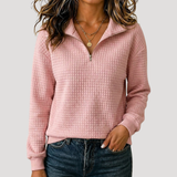 Violet | Women's Textured Quarter-Zip Jumper