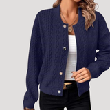 Paloma | Elegant Cable-Knit Button-Front Cardigan